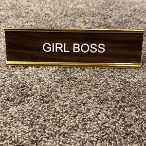 Girl Boss Desk sign